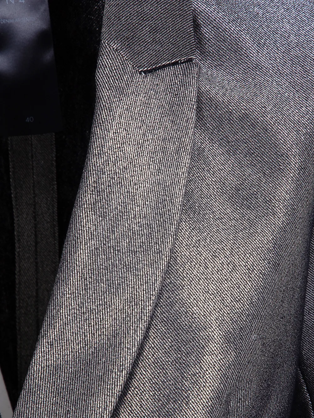 SAPIO Denim jack met metallic afwerking Zilver