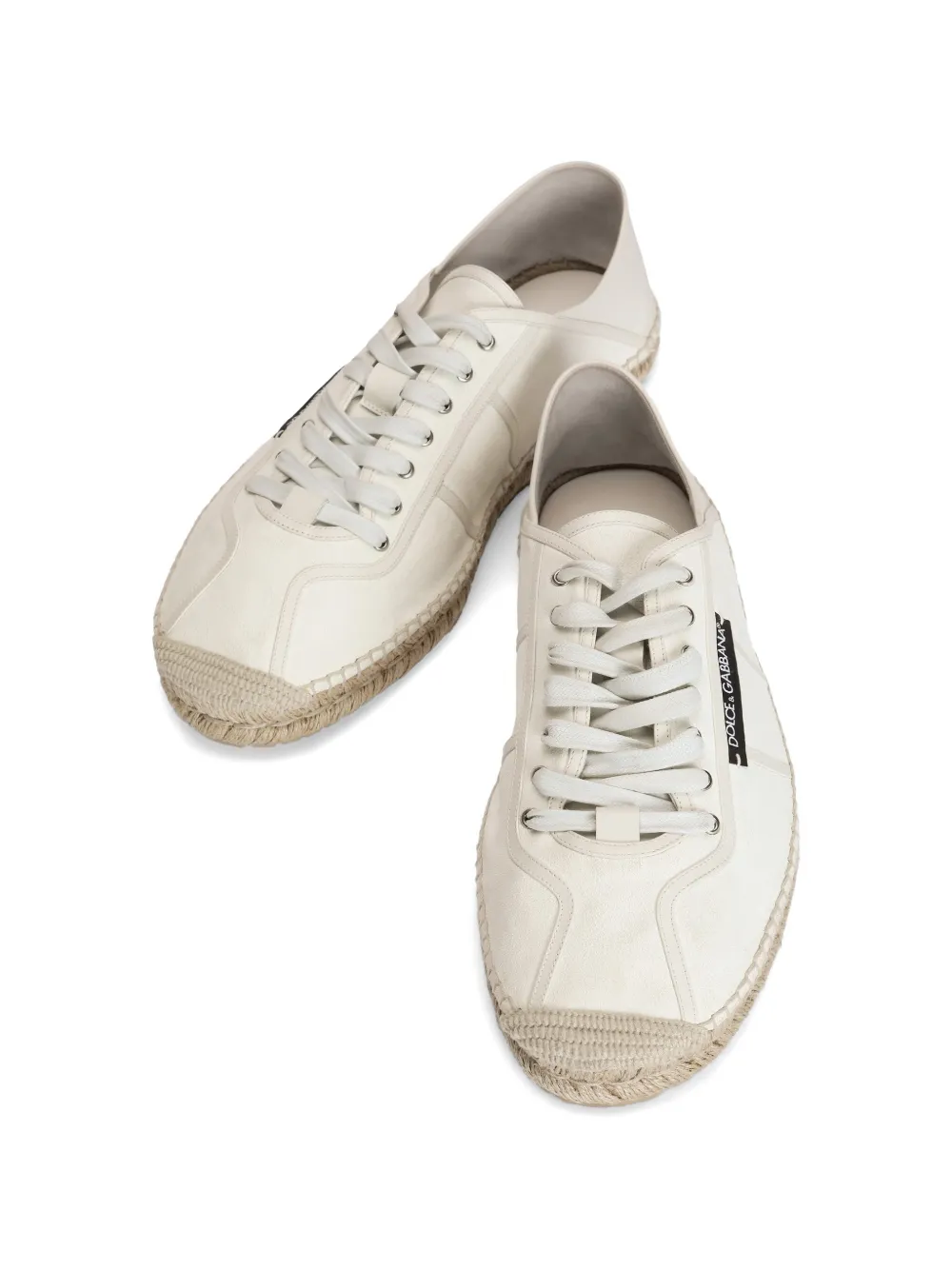 Dolce & Gabbana Espadrilles in geslepen lamsleer Beige