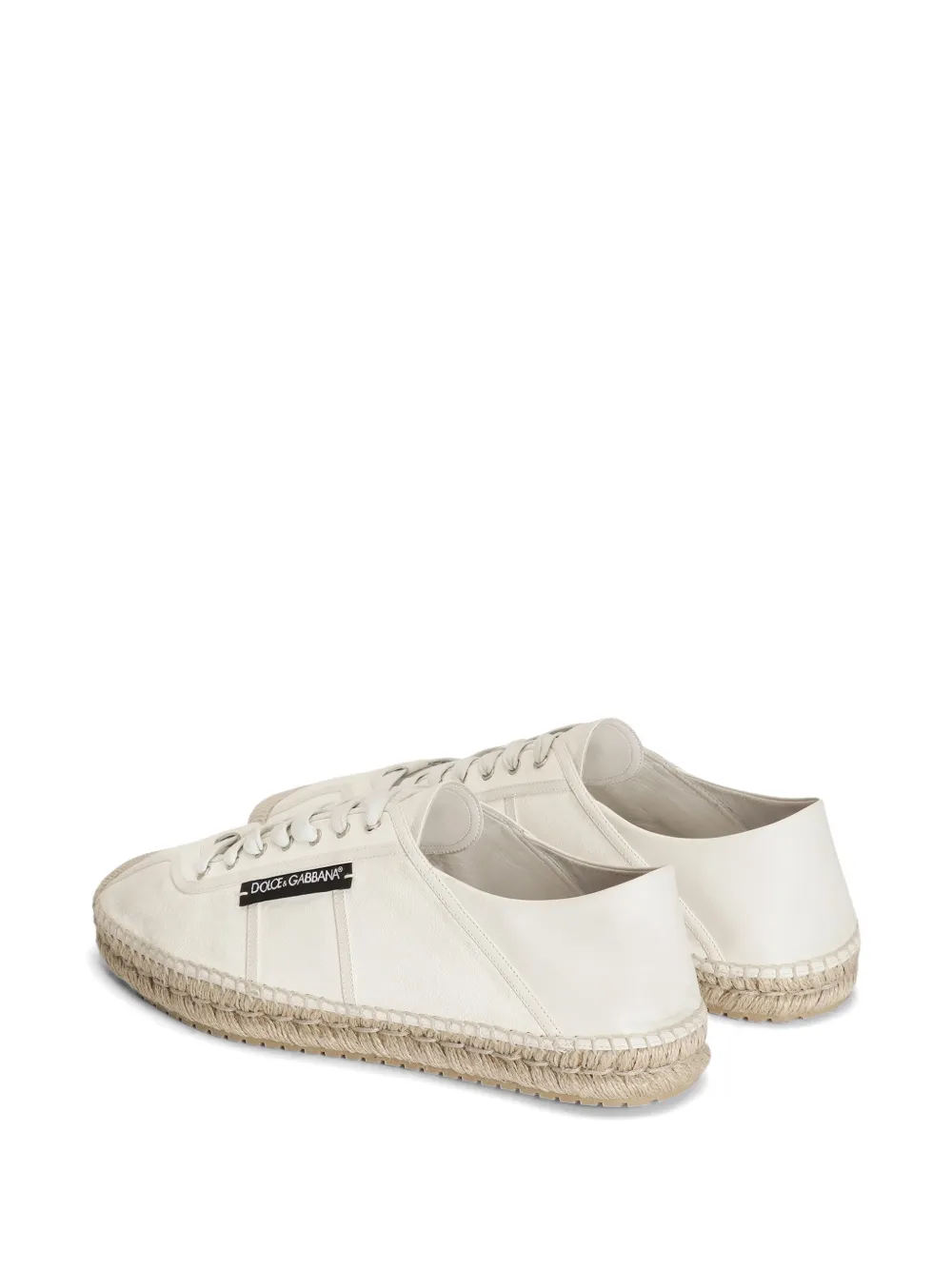 Dolce & Gabbana Espadrilles in geslepen lamsleer Beige
