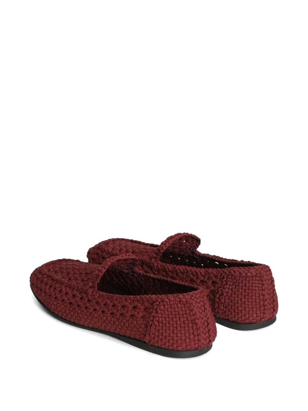 Dolce & Gabbana Ariosto slippers van handgeweven stof Rood