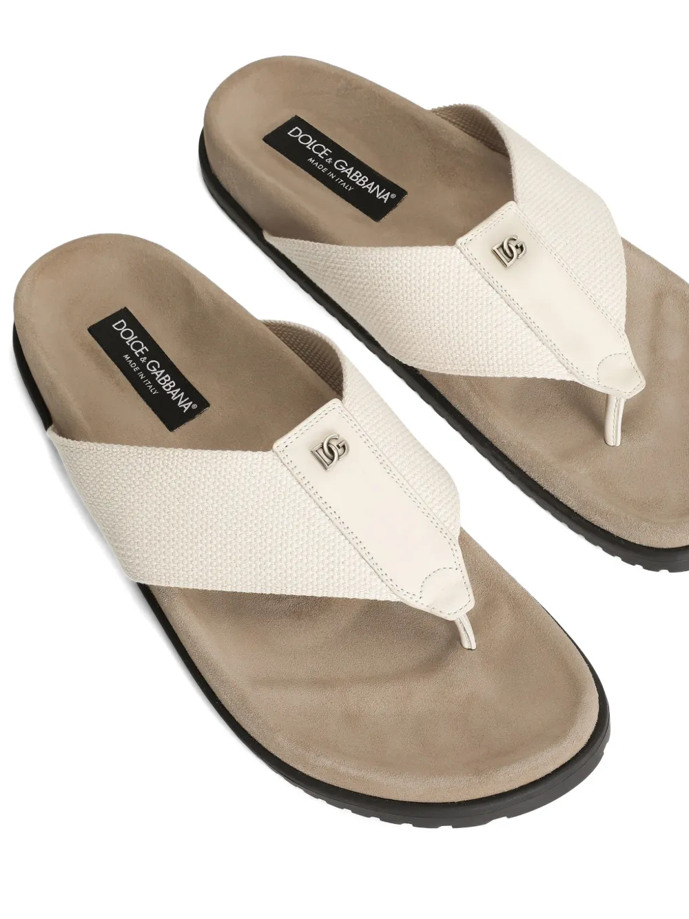 Dolce & Gabbana DG casual teenslippers Beige