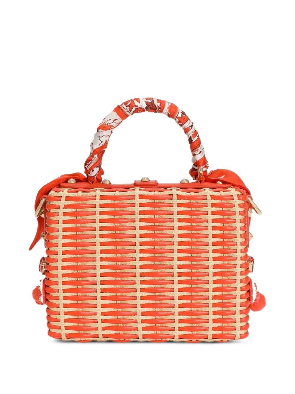 Dolce & Gabbana Dolce Box handtas van raffia Oranje