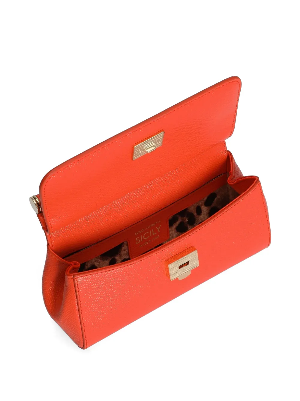 Dolce & Gabbana Kleine Sicily handtas van kalfsleer Oranje