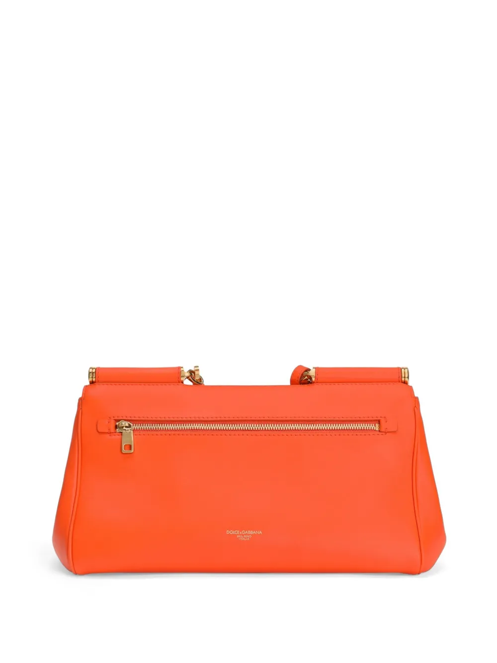 Dolce & Gabbana My Sicily medium kalfsleren handtas met plongé lux Oranje