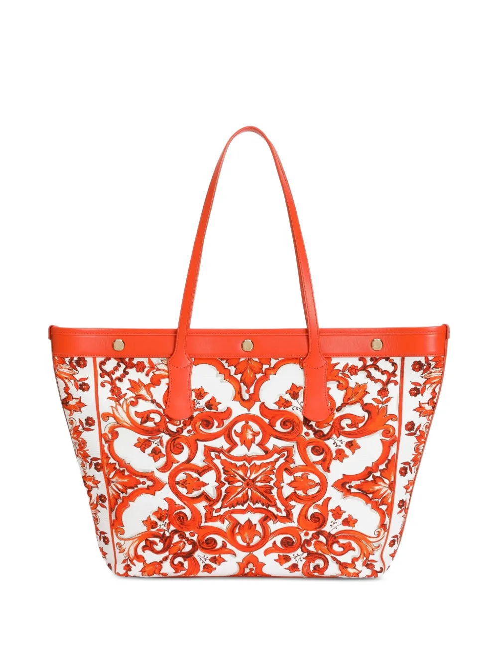 Dolce & Gabbana Atene shopper met Majolica-print canvas Oranje