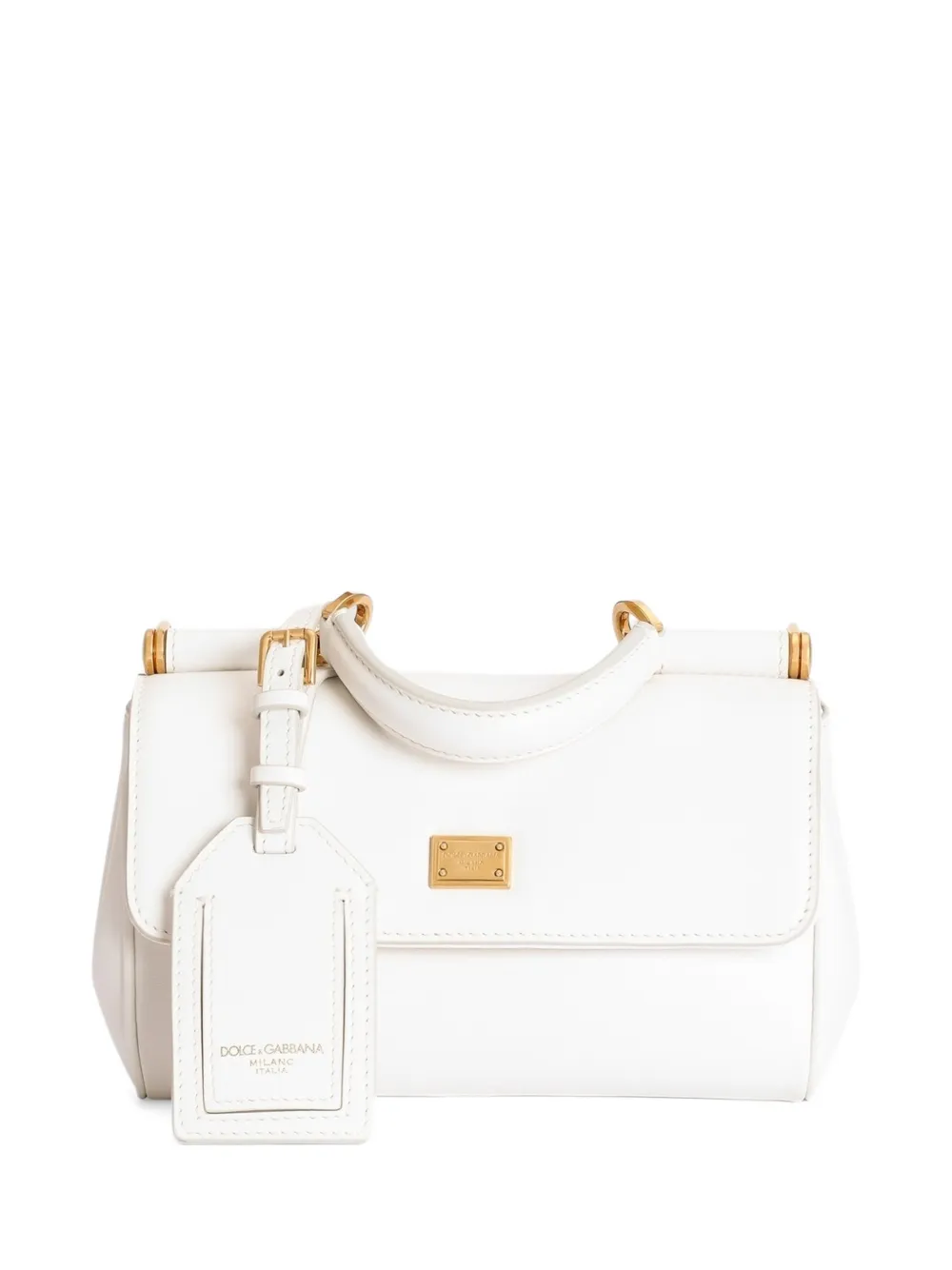 Dolce & Gabbana Mini My Sicily Handtasche aus Kalbsleder - Weiß