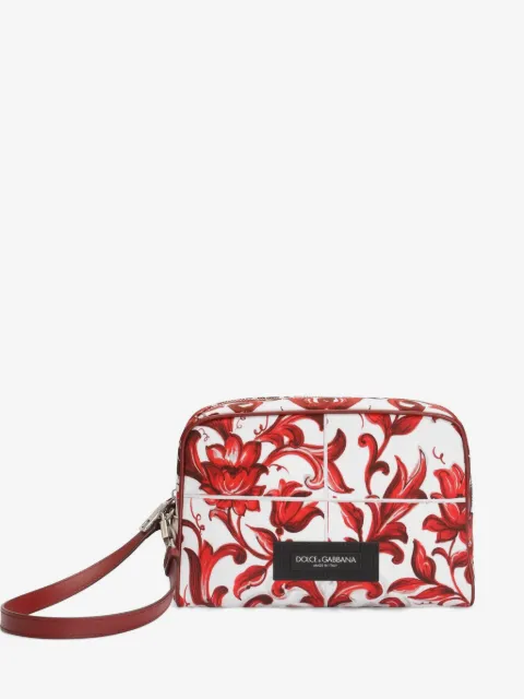 Dolce & Gabbana majolica-print Essenza poplin handbag
