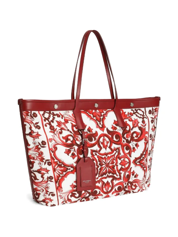 Dolce & Gabbana アテネ マヨリカプリント キャンバストートバッグ