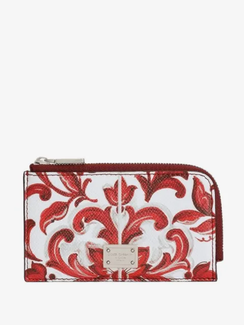 Dolce & Gabbana tarjetero con estampado Mayólica
