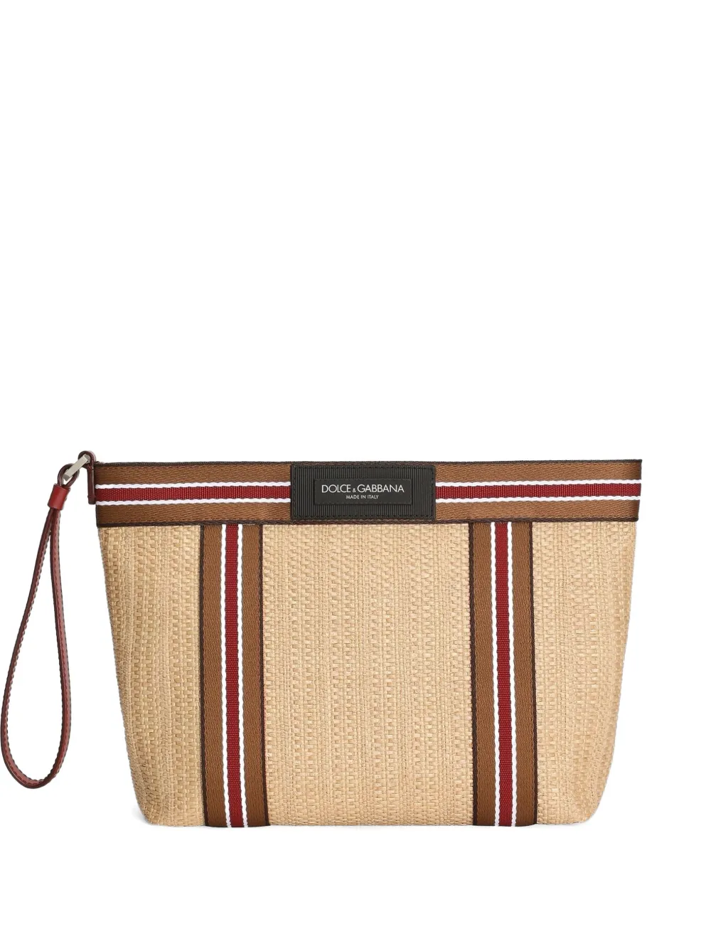 Dolce & Gabbana Essenza toiletry bag in raffia - Neutrals