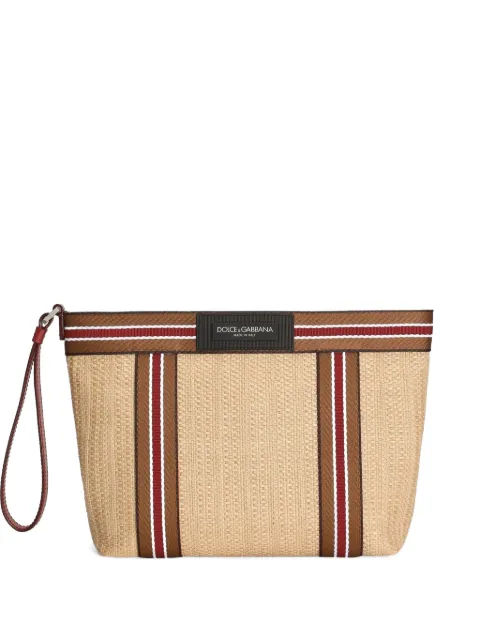 Dolce & Gabbana Essenza toiletry bag in raffia