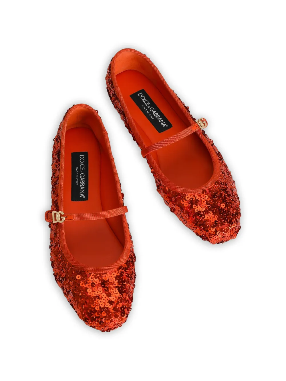 Dolce & Gabbana Ballerina's met pailletten Rood