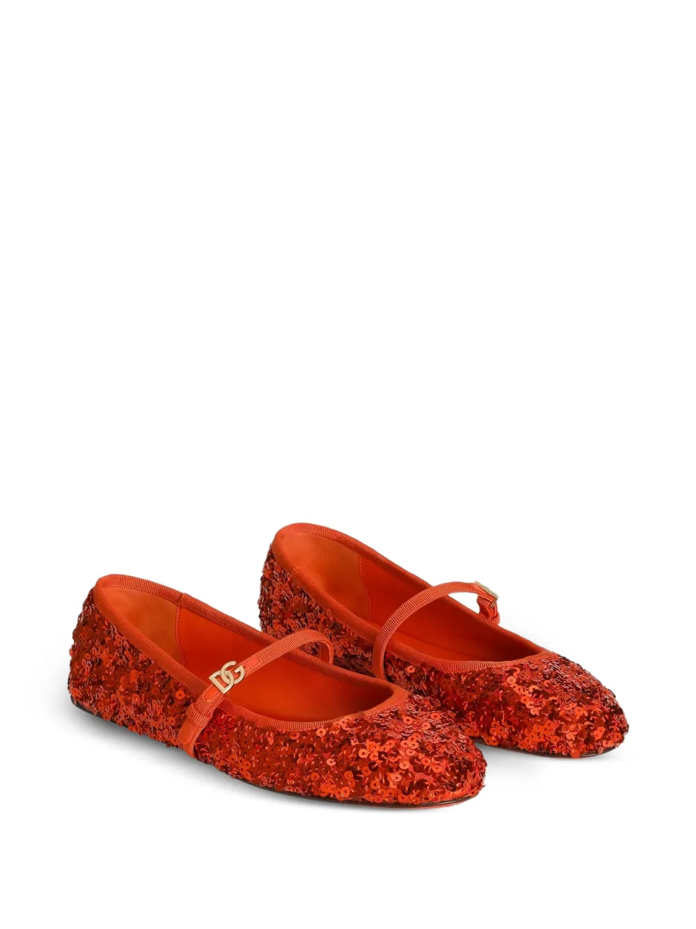 Dolce & Gabbana Ballerina's met pailletten Rood