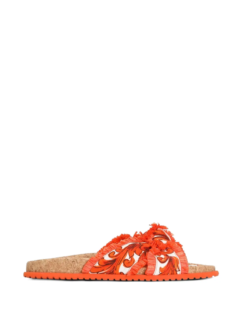 Dolce & Gabbana Slippers con stampa maiolica - Arancione