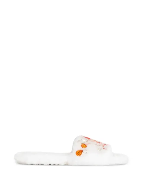Dolce & Gabbana flat faux-fur slippers