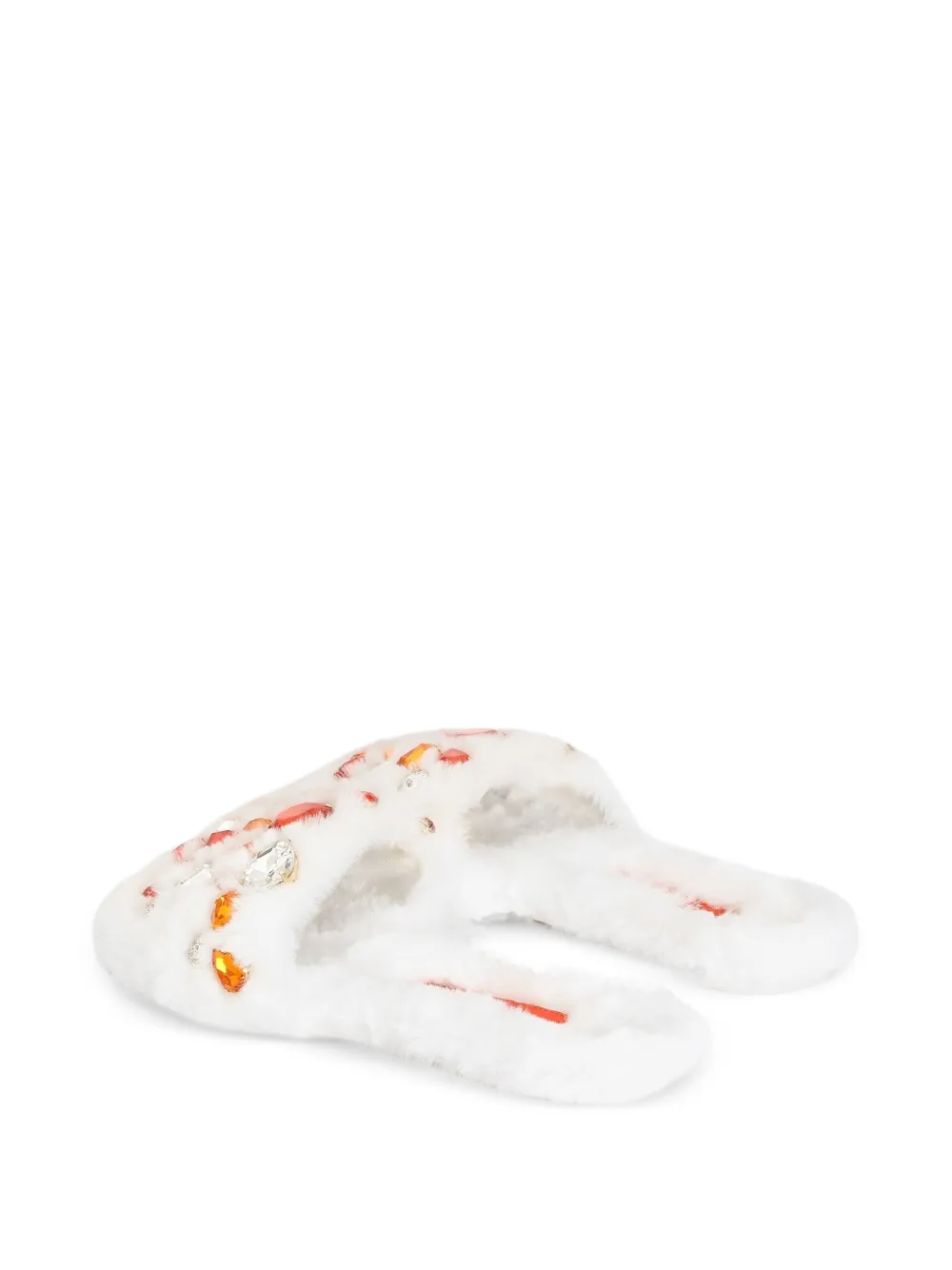 Dolce & Gabbana Slippers van imitatiebont Wit