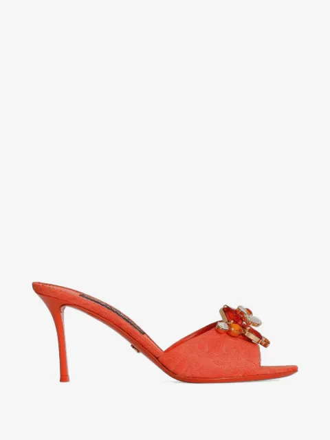 Dolce & Gabbana brocade mules with embroidery