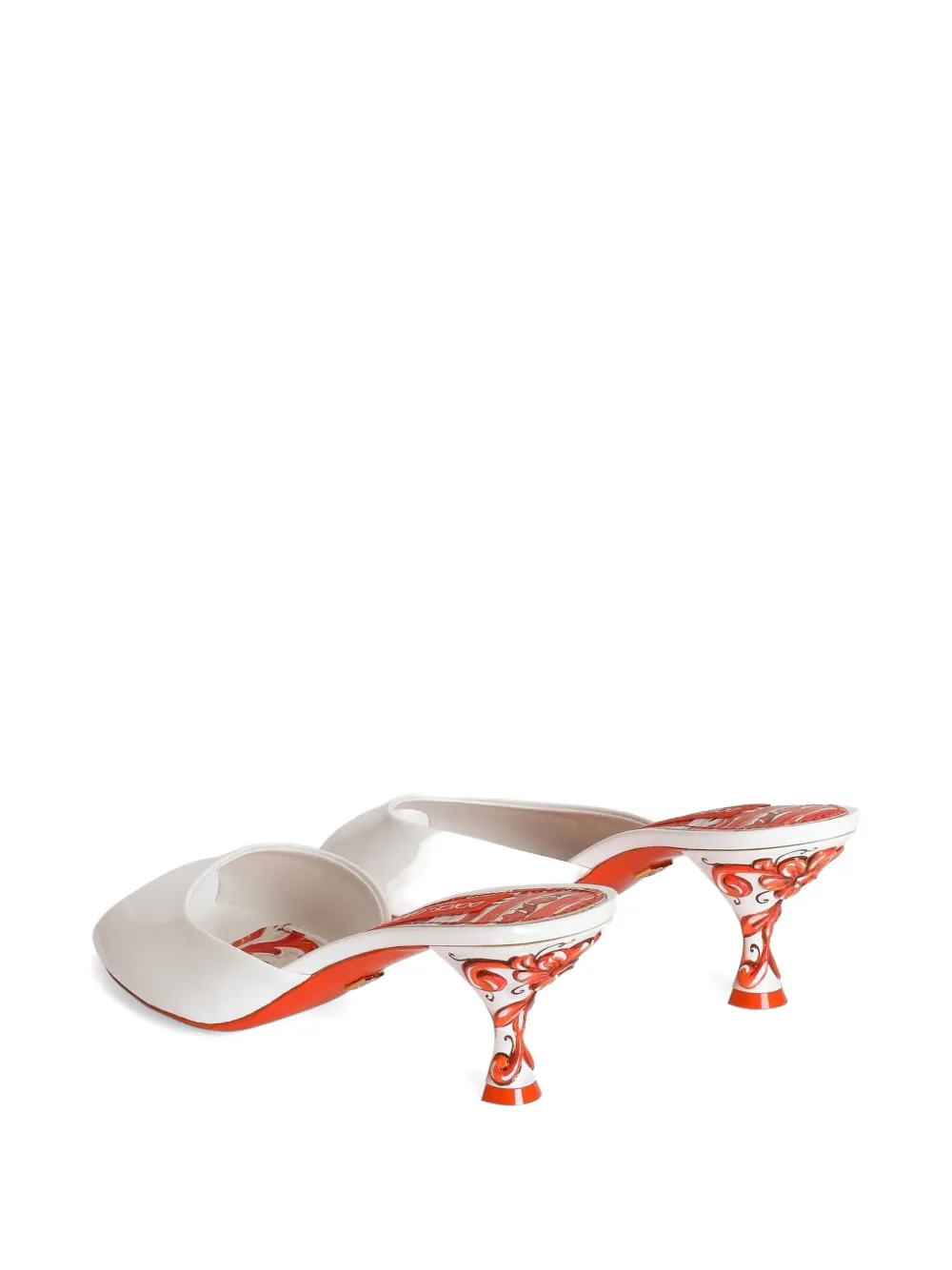 Dolce & Gabbana Muiltjes van lakleder Wit