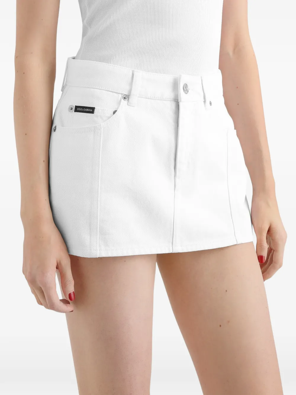 Dolce & Gabbana Mini-spijkerrok Wit