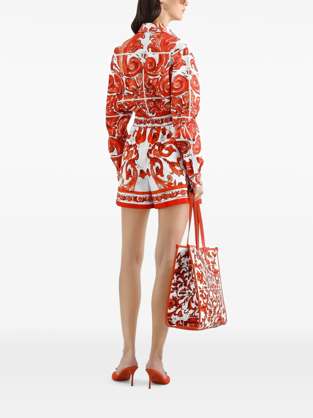 Dolce & Gabbana Popeline shirt met print Rood