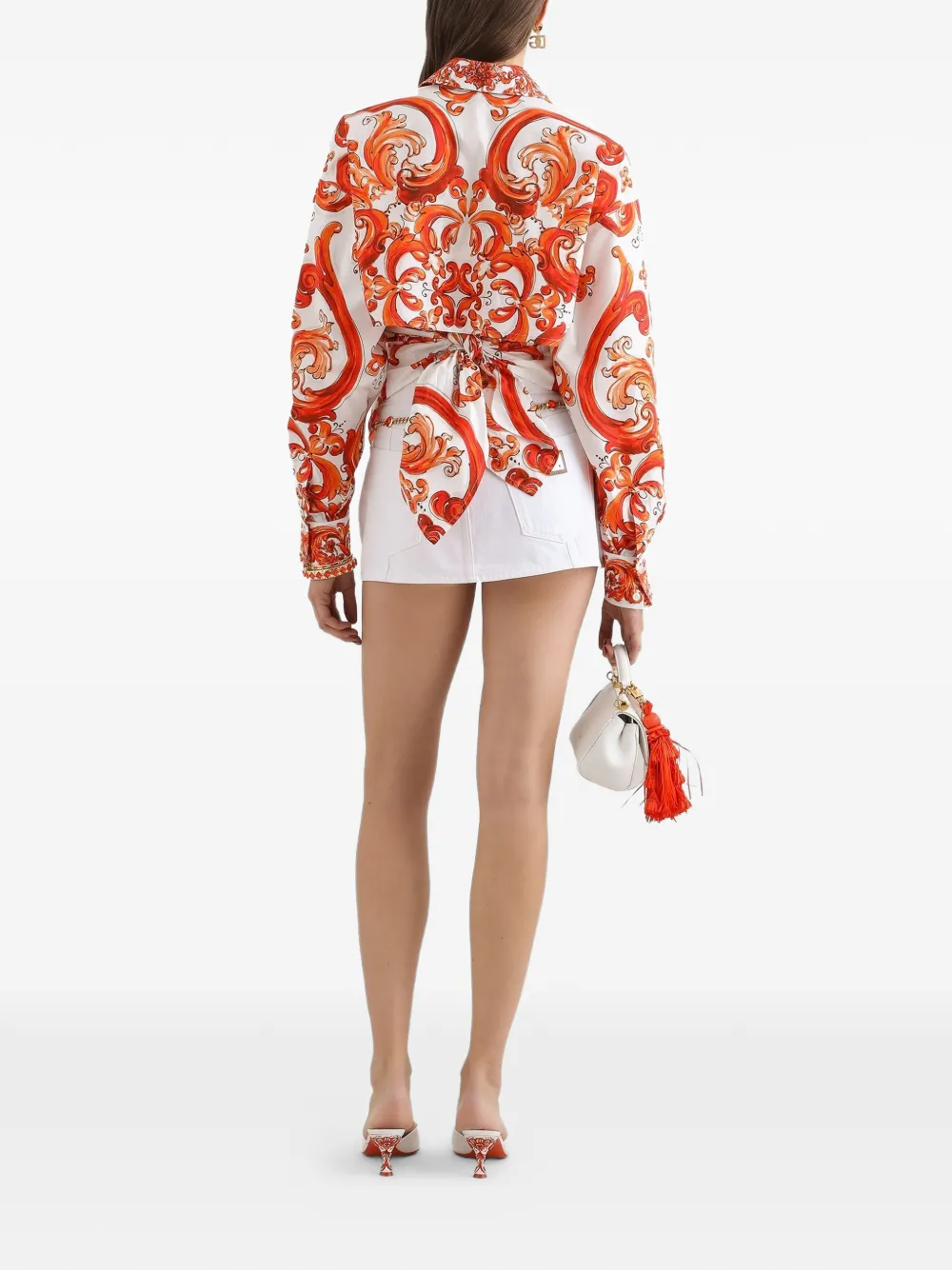 Dolce & Gabbana Popeline shirt met print Wit