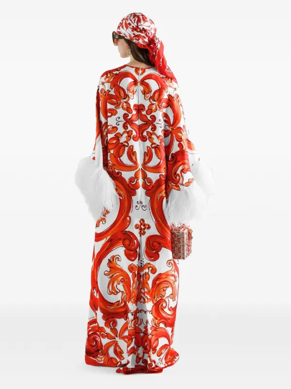 Dolce & Gabbana マヨリカプリント ドレス | レッド | FARFETCH JP