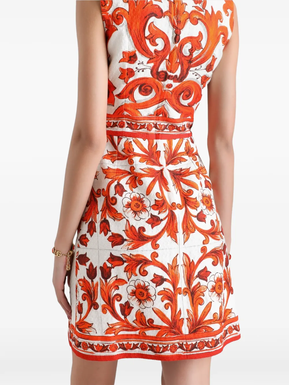 Dolce & Gabbana Mini-jurk met print Beige