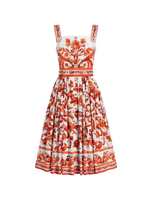 Dolce & Gabbana Majolica-print poplin dress