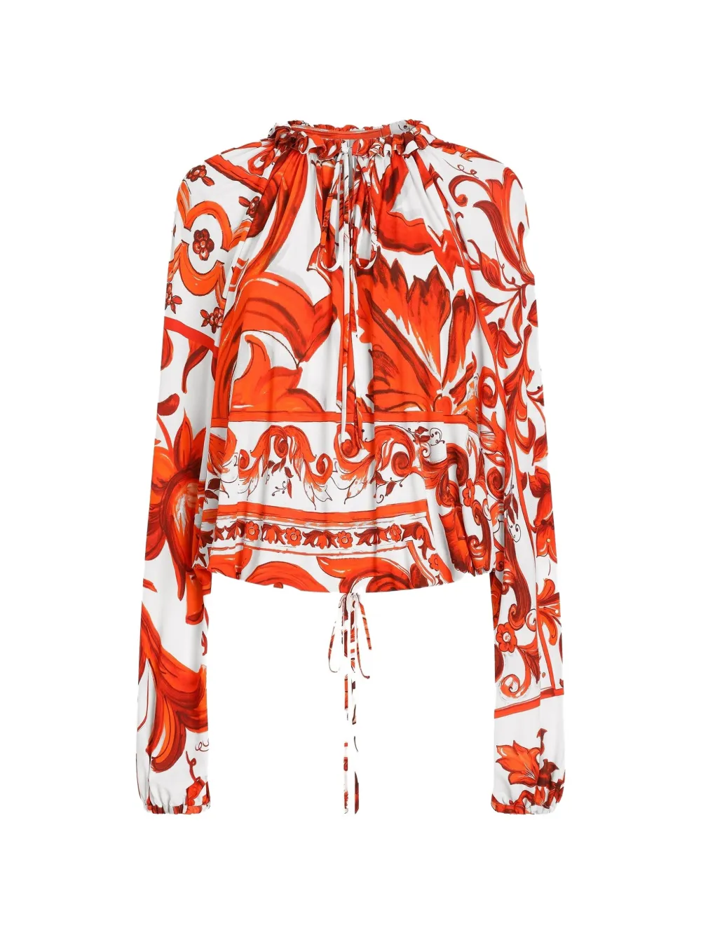 Dolce & Gabbana Top con stampa maiolica - Bianco