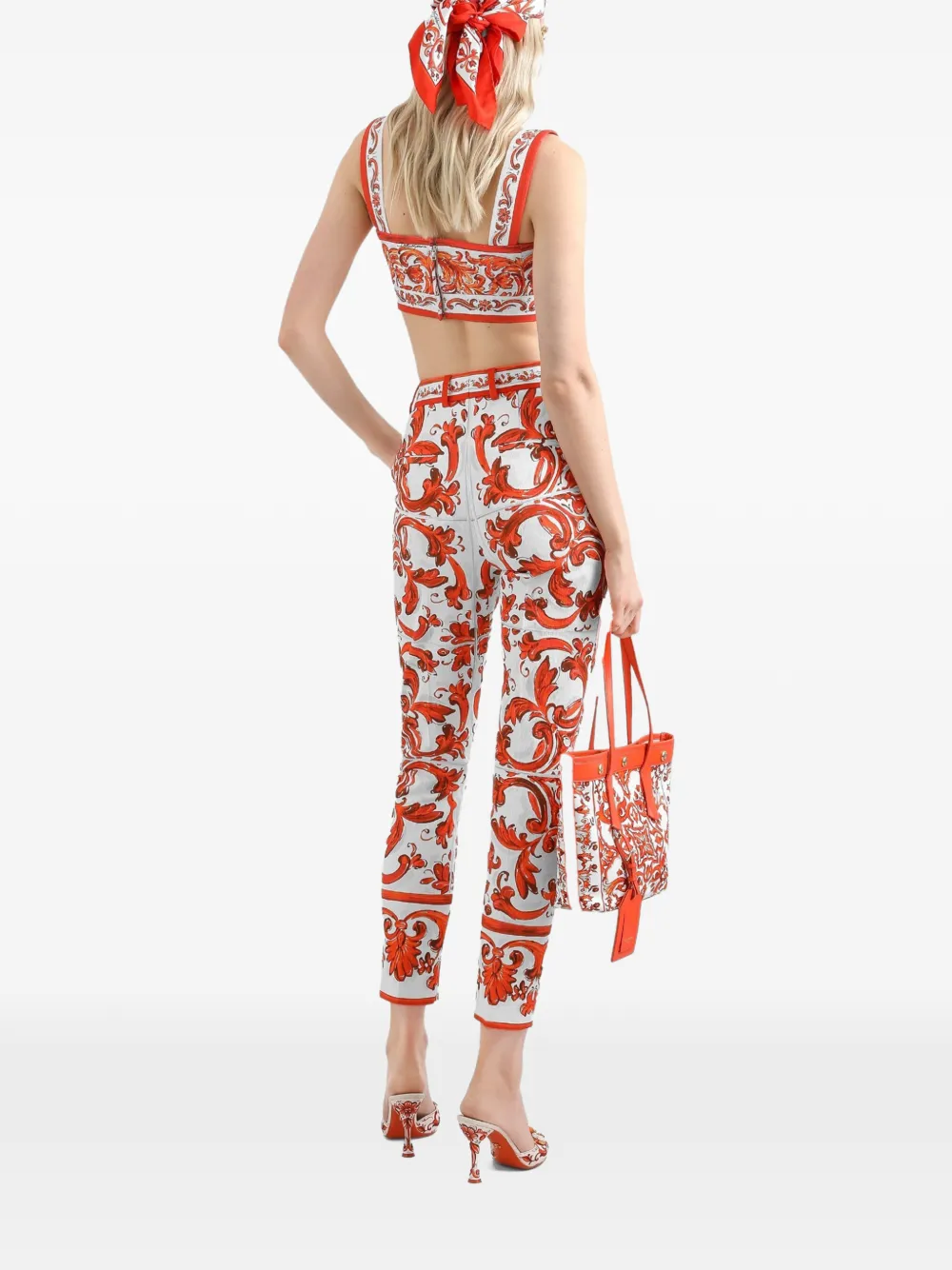 Dolce & Gabbana Top met Majolica-print Wit