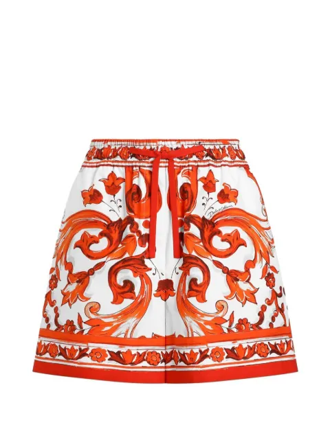 Dolce & Gabbana Majolica-print bermuda poplin shorts