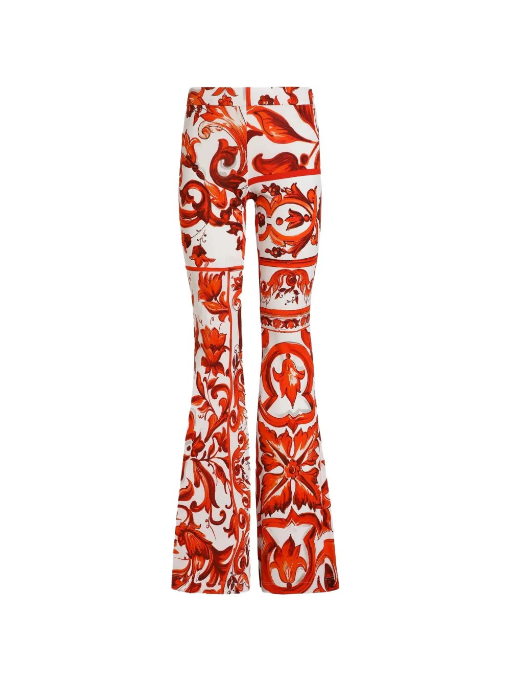 Dolce & Gabbana long flared trousers - White