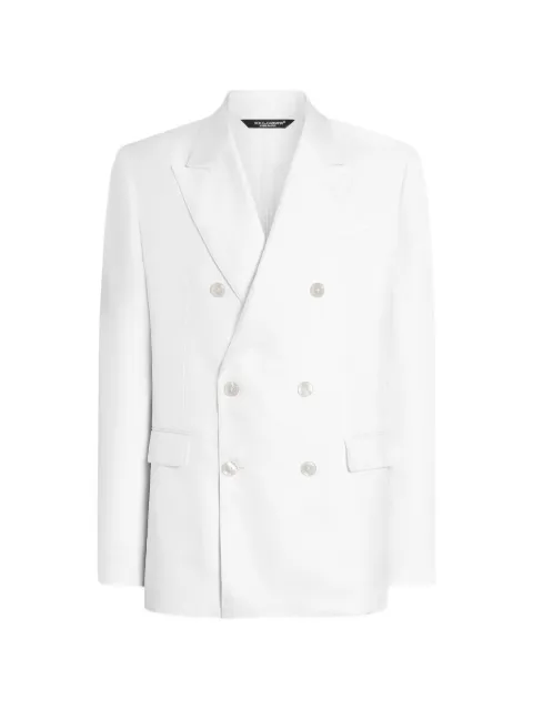 Dolce & Gabbana veste Sicilia légère en twill de soie à boutonnière croisée