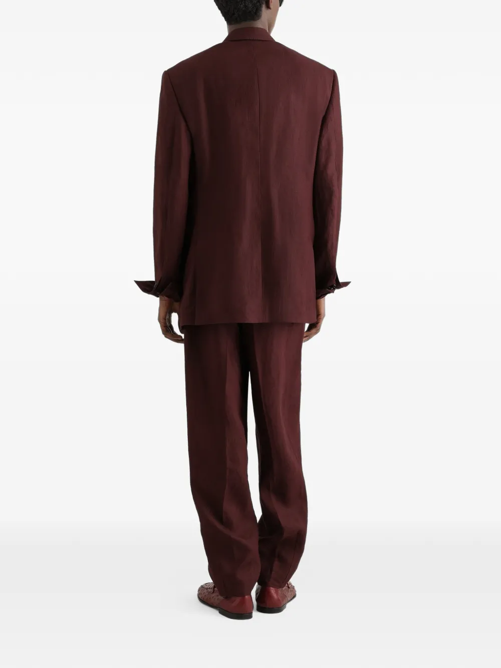 Dolce & Gabbana Sicilia light linnen jack met dubbele rij knopen Bruin