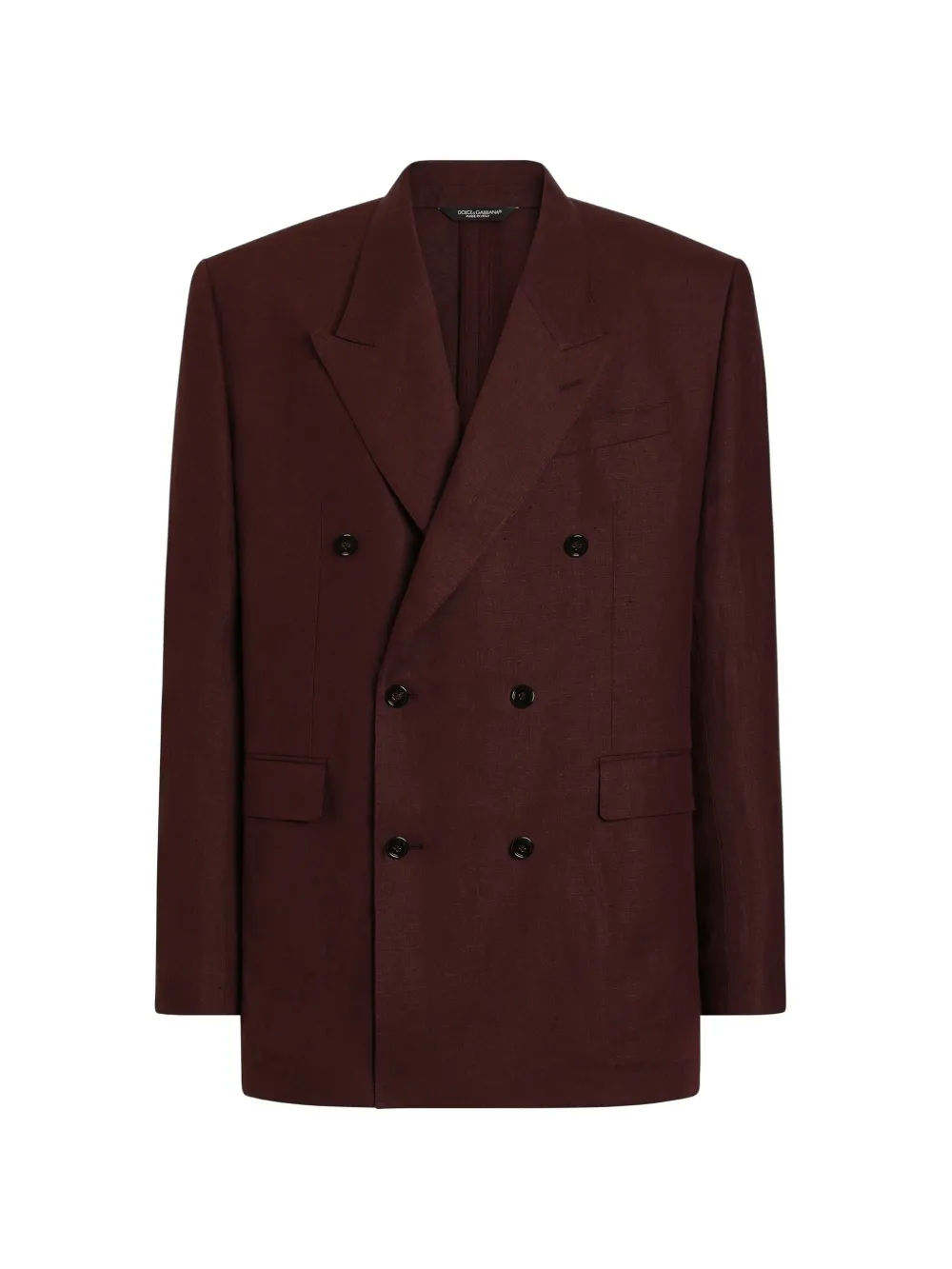 Dolce & Gabbana Giacca doppiopetto Sicilia in lino - Marrone