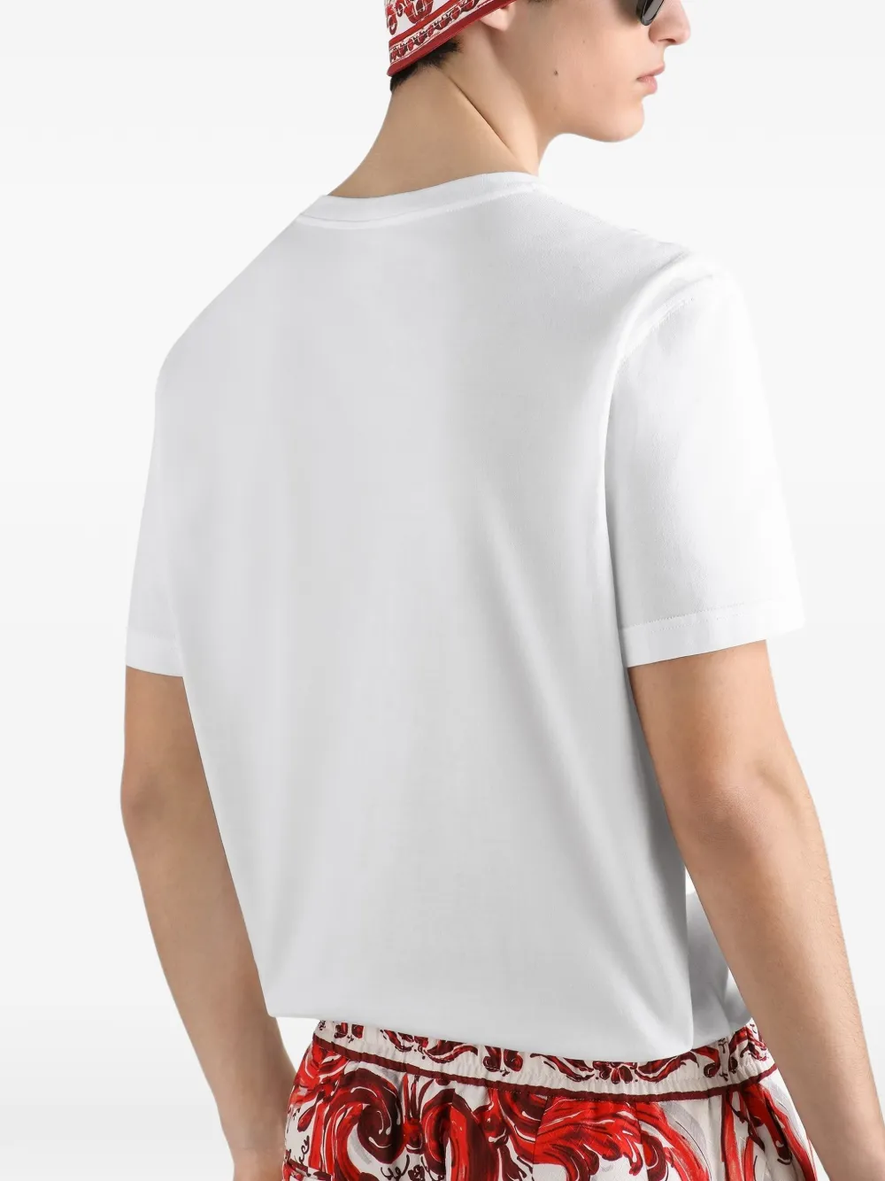Dolce & Gabbana Katoenen T-shirt met geborduurd logo Wit