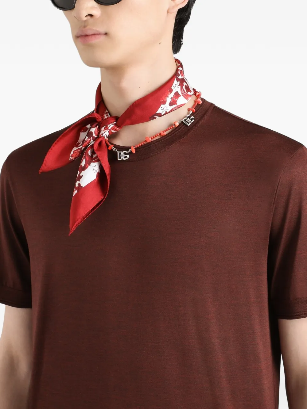Dolce & Gabbana T-shirt met ronde hals Rood