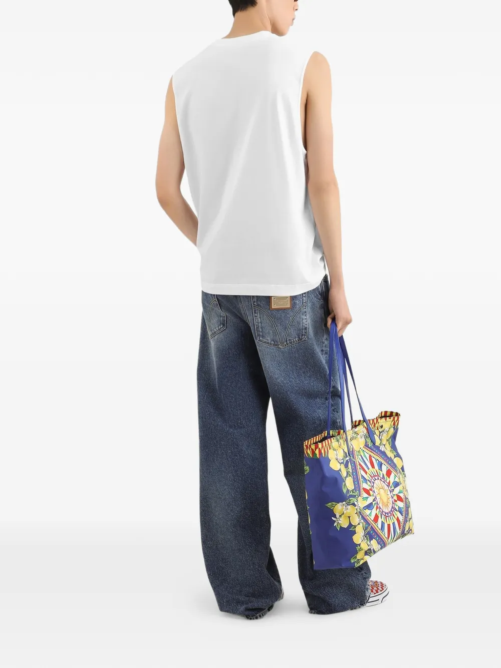 Dolce & Gabbana Katoenen tanktop met patch Wit