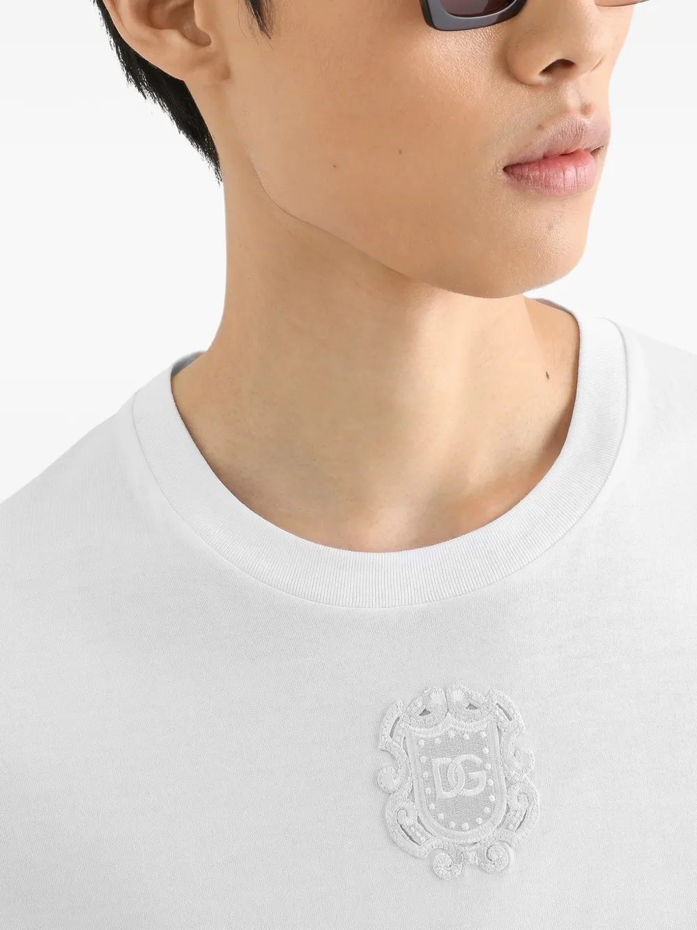 Dolce & Gabbana Katoenen tanktop met patch Wit