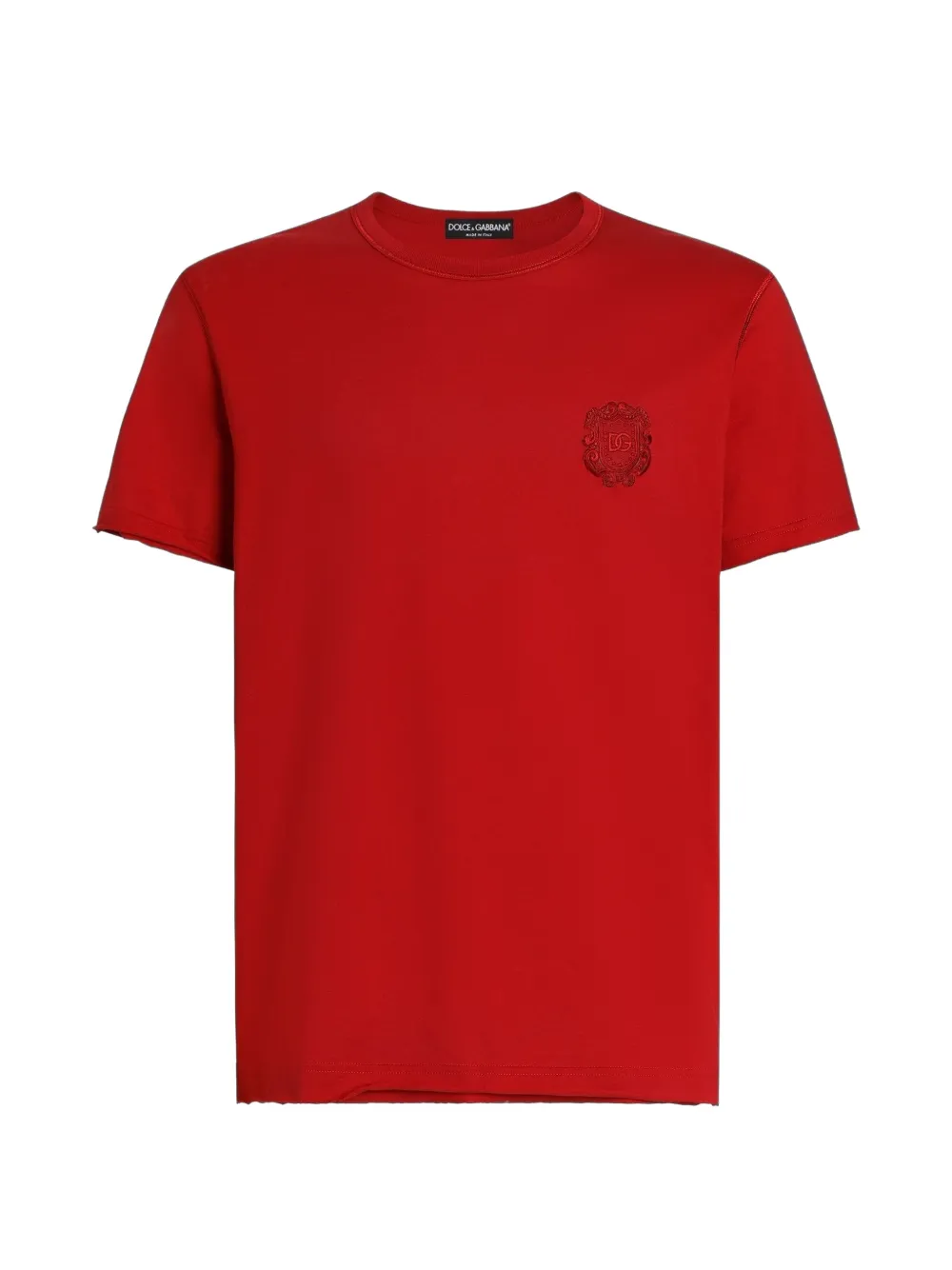 Dolce & Gabbana T-Shirt mit Patch - Rot