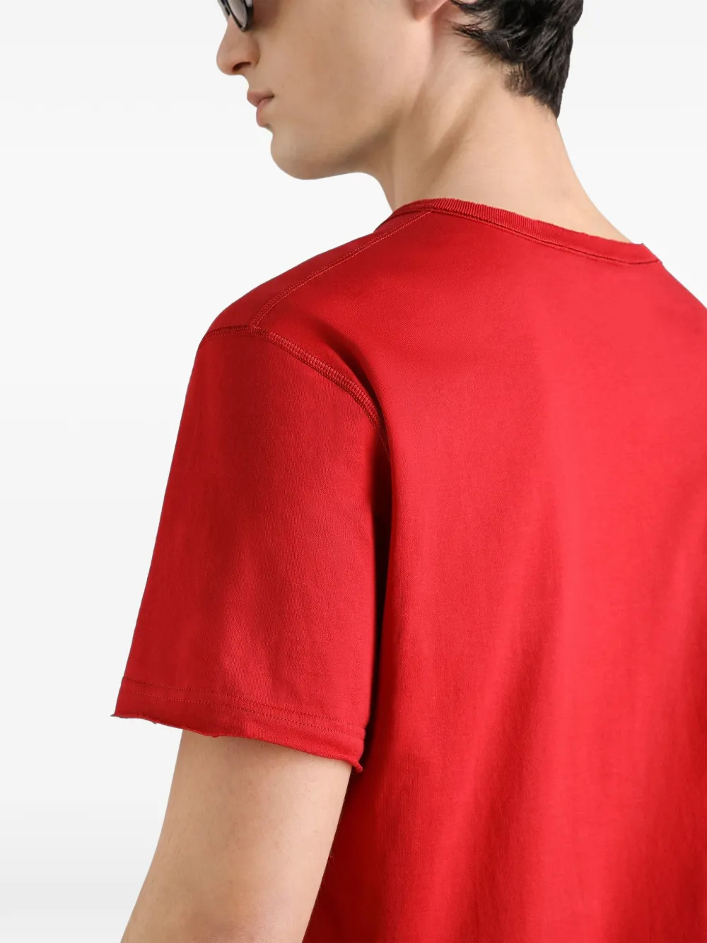 Dolce & Gabbana Katoenen T-shirt met patch Rood