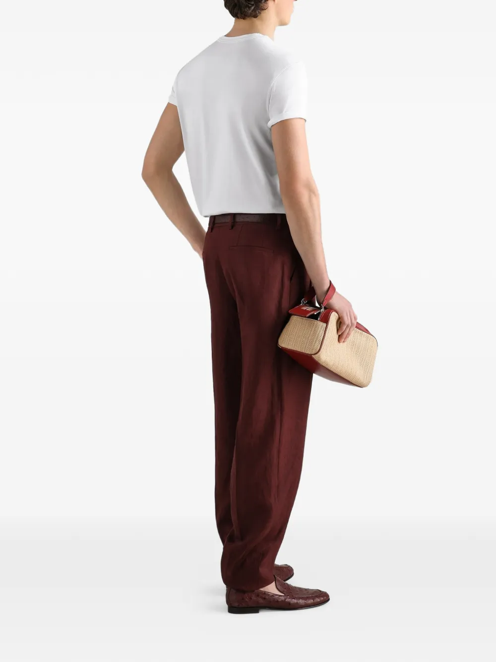 Dolce & Gabbana Linnen broek Rood