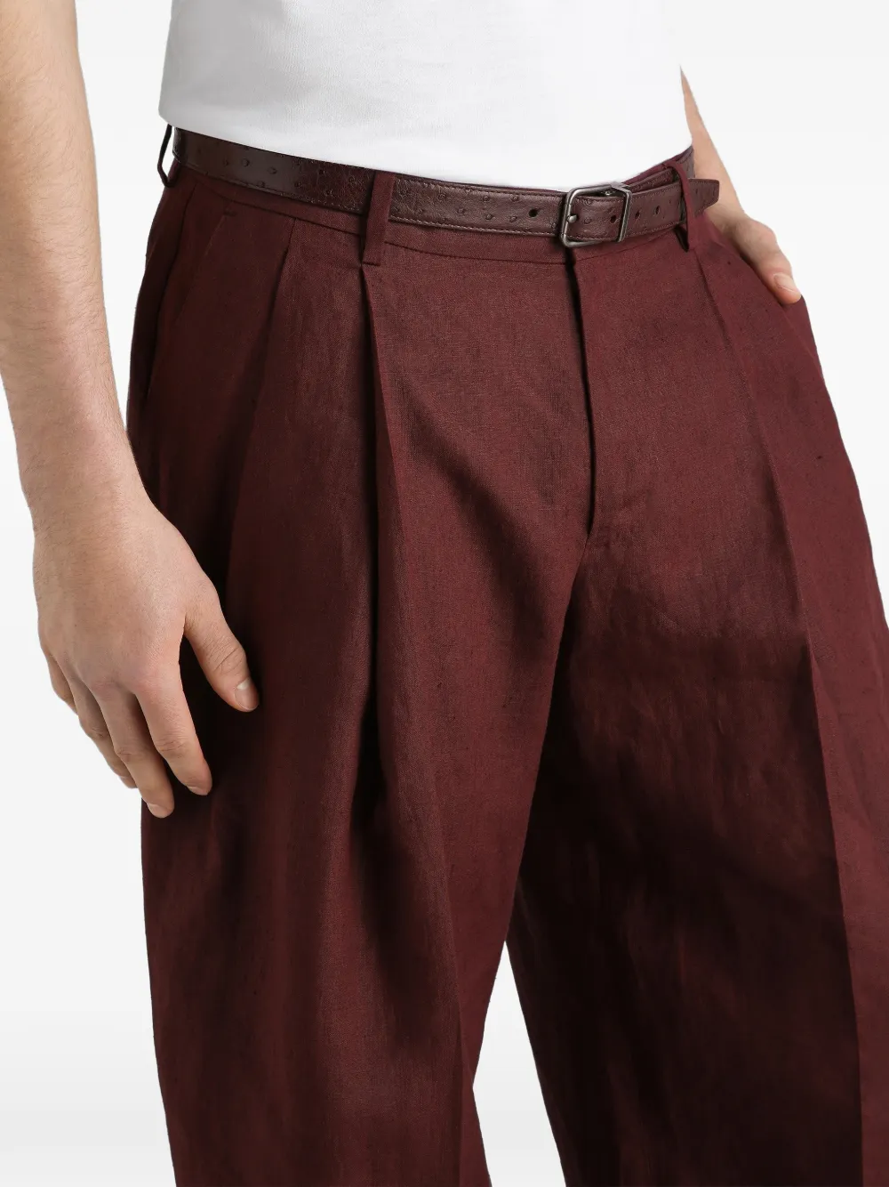 Dolce & Gabbana Linnen broek Rood
