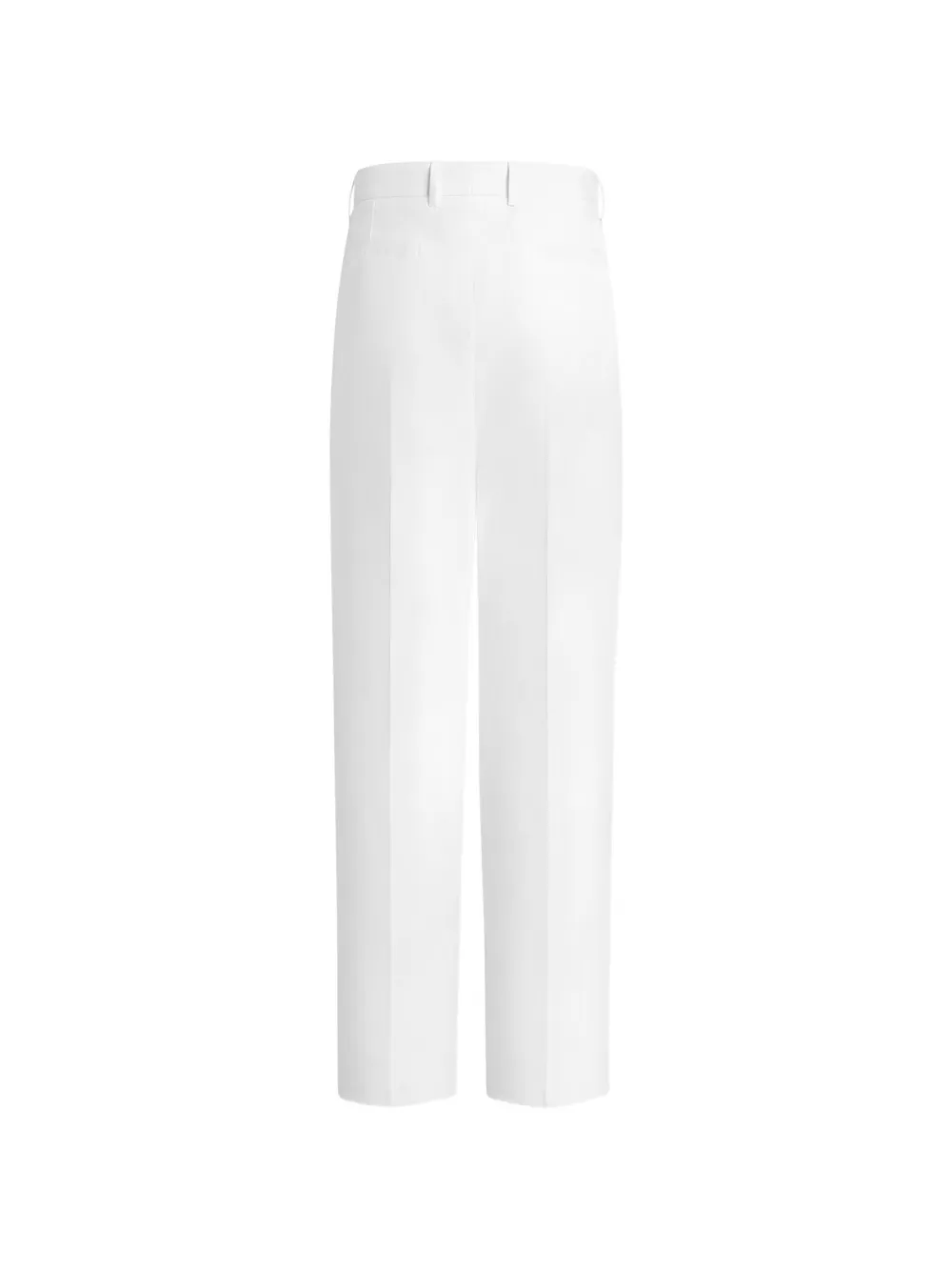 Dolce & Gabbana Linnen broek met dubbele plooi Wit