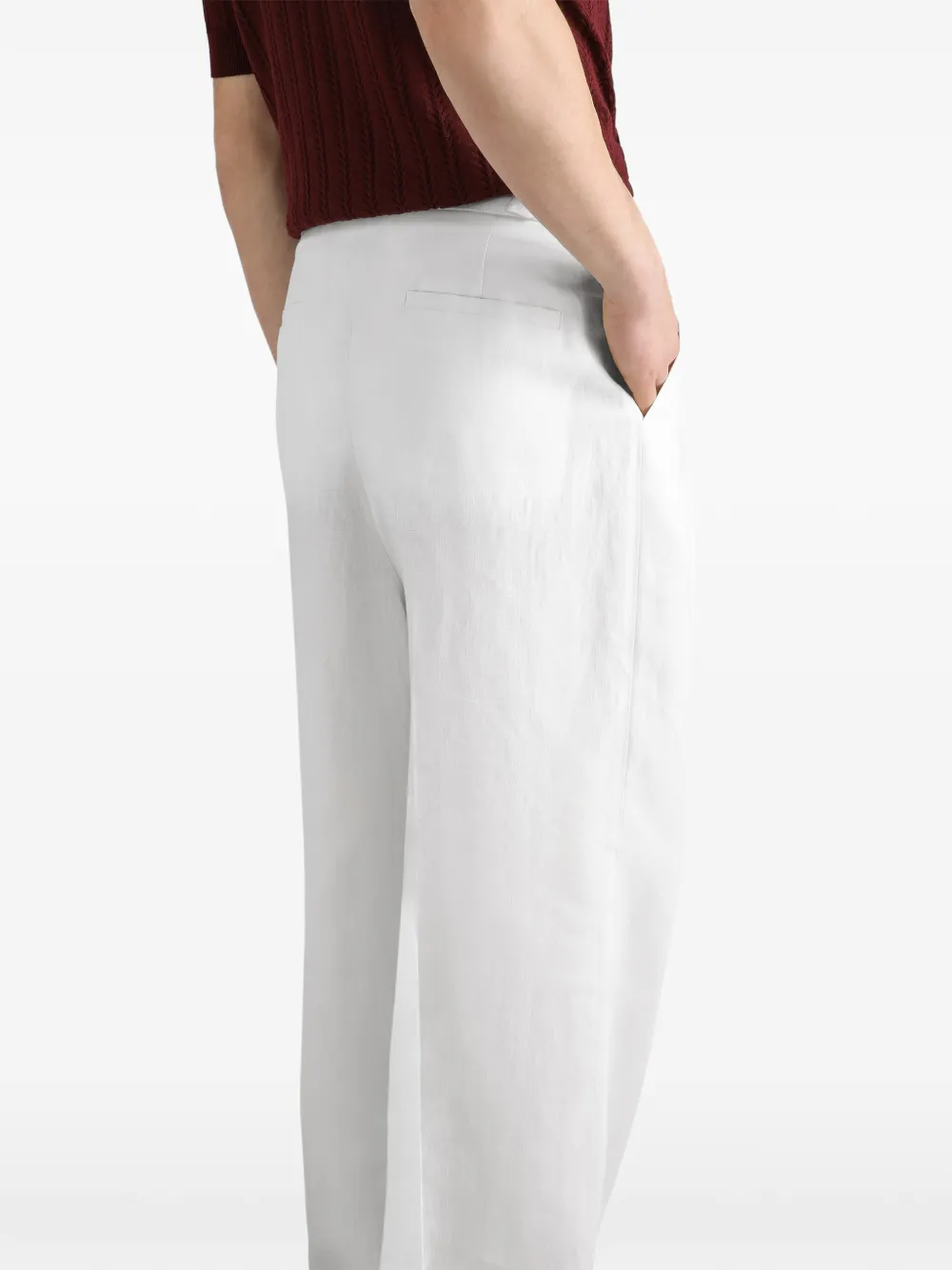Dolce & Gabbana EXCLUSIVE Linen And Silk Trousers | White
