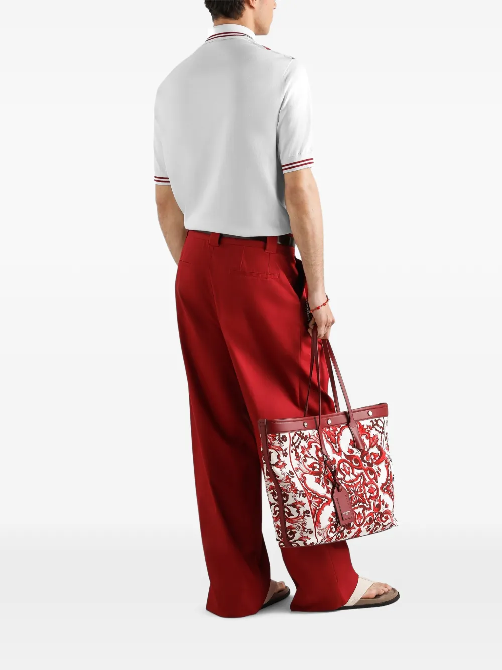 Dolce & Gabbana Stretch katoenen gabardine broek Rood