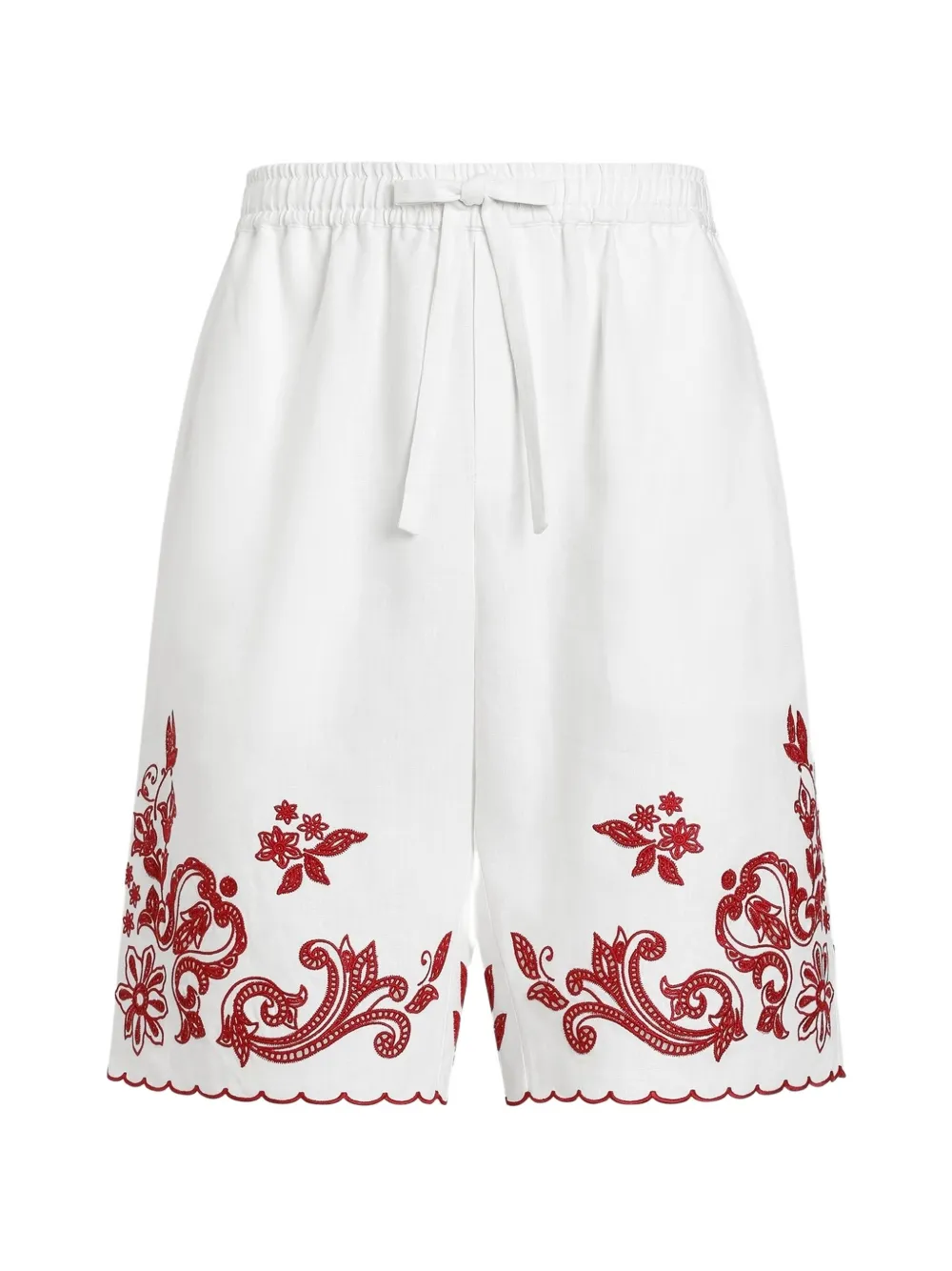 Dolce & Gabbana Vanity Bermudas aus besticktem Leinen - Weiß