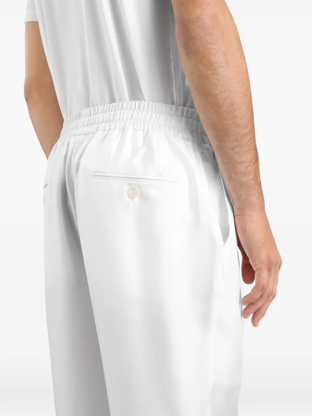 Dolce & Gabbana Zijden twill joggingbroek Wit