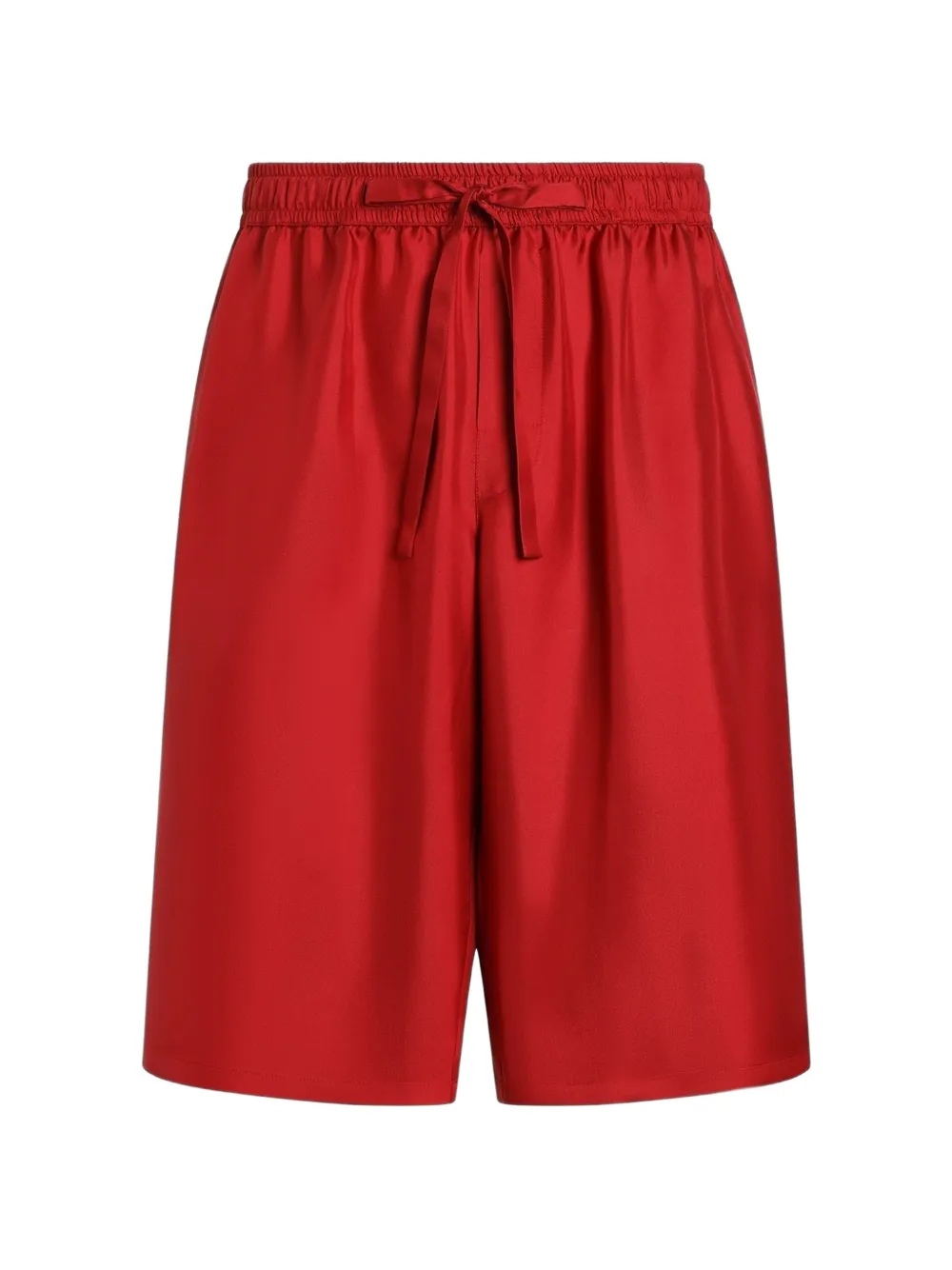Dolce & Gabbana Vanity Bermudas aus Seidentwill - Rot