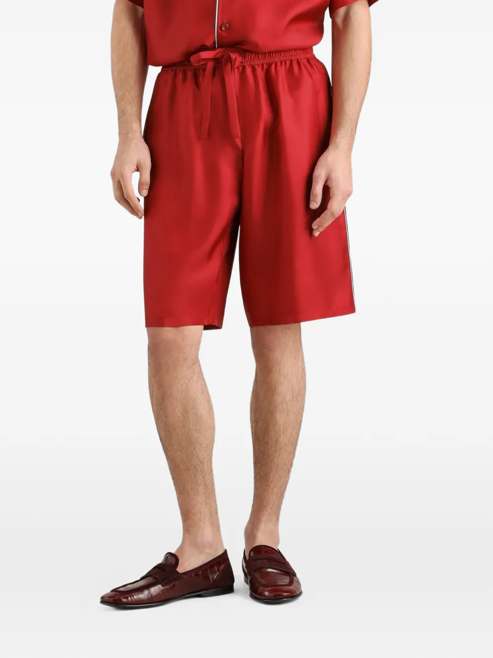 Dolce & Gabbana Vanity zijden twill bermuda Rood